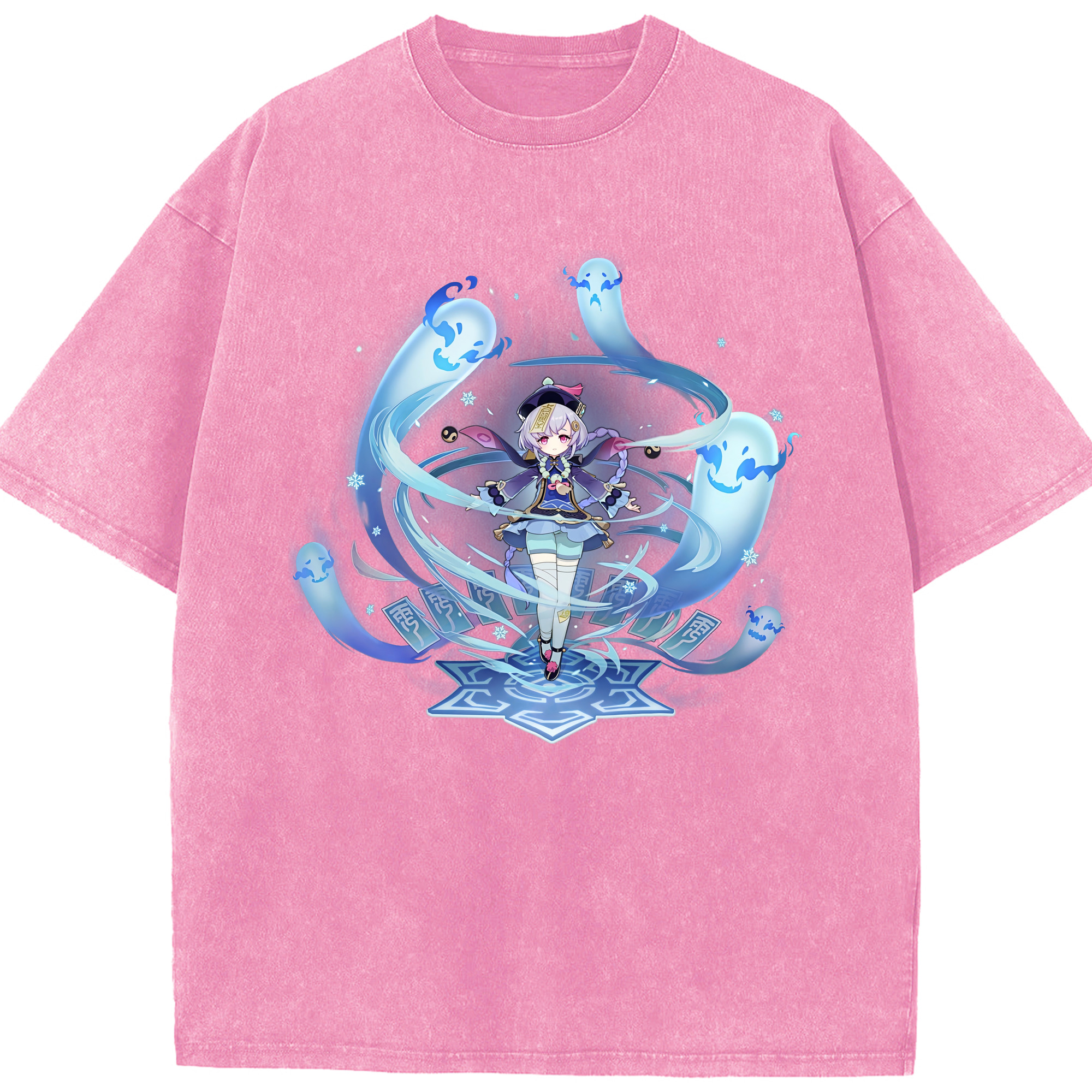 げんし神 七七 なな  genshin Nana 綿100% ヴィンテージ風 半袖Tシャツ（フロントプリント）